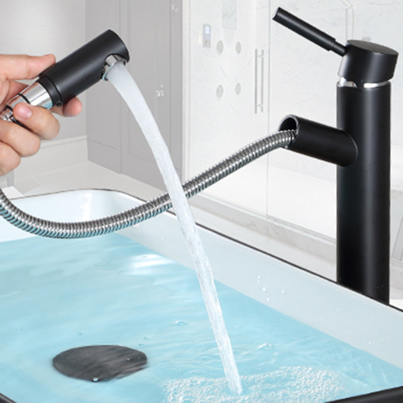 White Modern Sink Washroom Ceramic Rod Handle Faucet Bathroom Sink