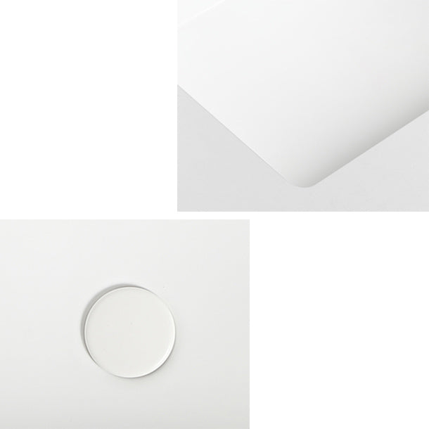 Traditional Undermount Vanity Sink Rectangular Porcelain with Overflow Vessel
