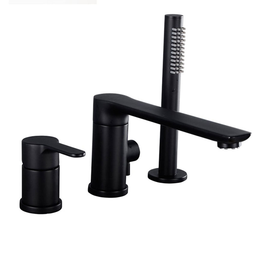 Modern Square Brass Tub Faucet with Hand Shower Bathroom Faucet