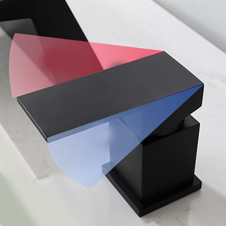 Waterfall Spout Tub Filler with 1 Handle Deck Mount Bathroom Faucet