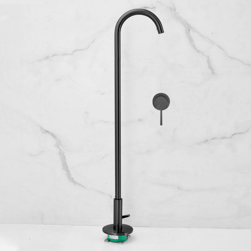 Contemporary Brass Freestanding Bathtub Faucet High Arc Bathtub Faucet