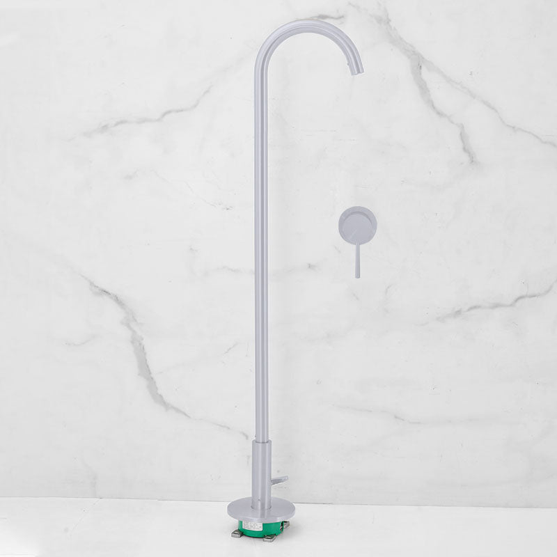 Contemporary Brass Freestanding Bathtub Faucet High Arc Bathtub Faucet