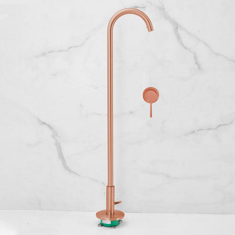 Contemporary Brass Freestanding Bathtub Faucet High Arc Bathtub Faucet