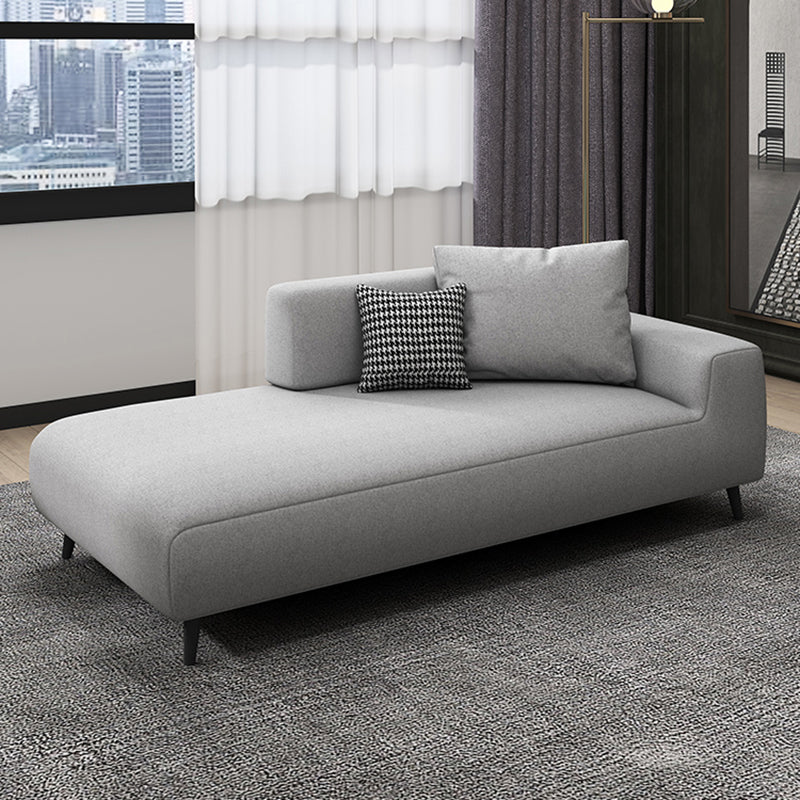 Scandinavian Linen Blend Accent Chair with One Arms Reclining Oversized Lounge Chair