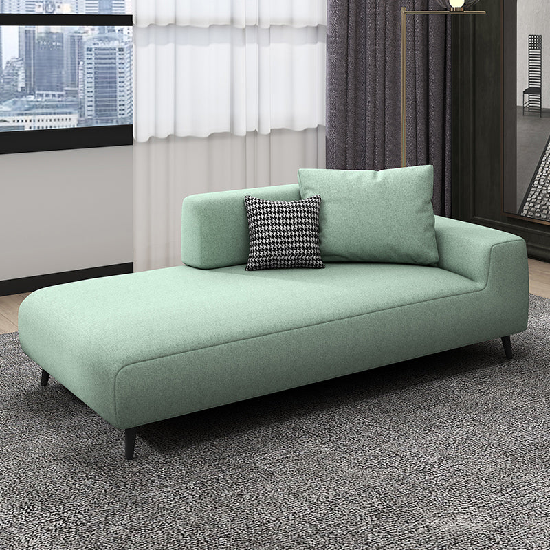 Scandinavian Linen Blend Accent Chair with One Arms Reclining Oversized Lounge Chair
