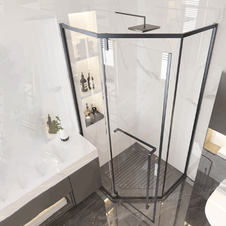 Pivot Transparent Shower Bath Door Tempered Semi-Frameless Shower Door