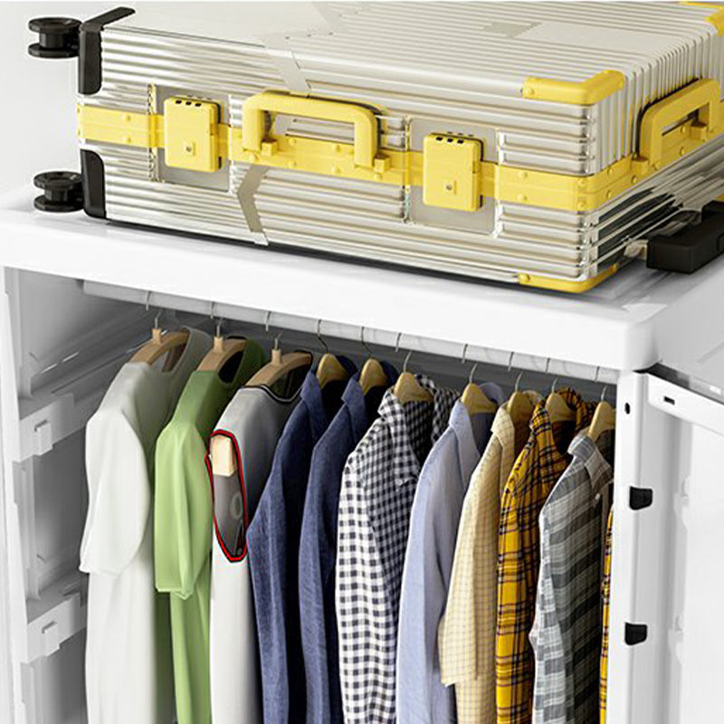 Contemporary Wardrobe Armoire Plastic Wardrobe Closet With Door and Drawer