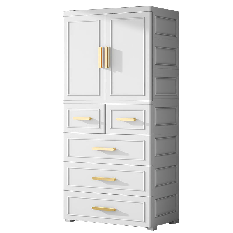 Modern Style Kid's Wardrobe Plastic Kids Closet with Adjustable Shelves
