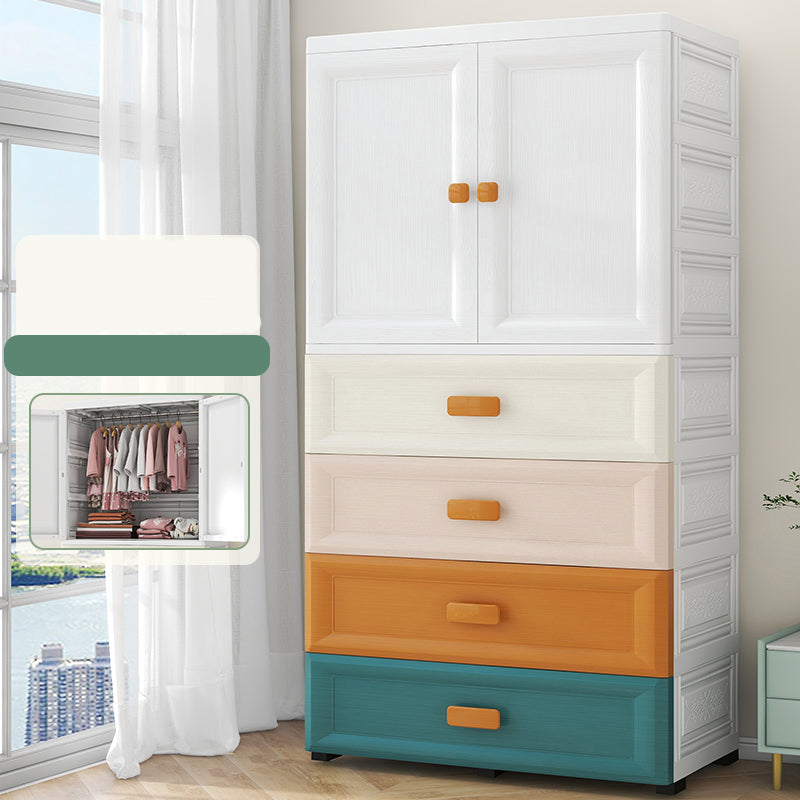 Modern Style Kid's Wardrobe Plastic Door Kids Closet for Bedroom