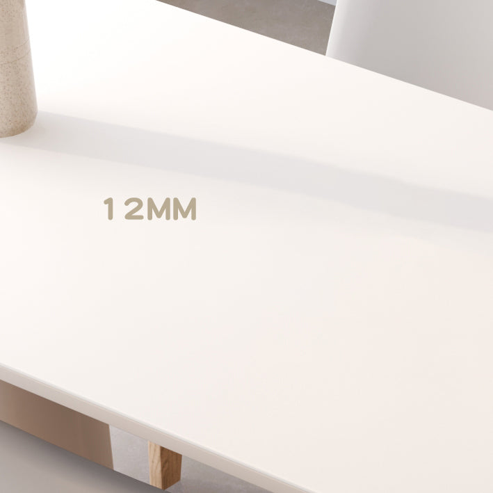 White Stone Top Dinette Table Modern Free Form Indoor Dining Table