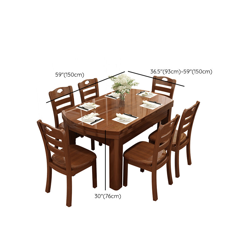 Polished Finish Wooden Dinette Table for Home Modern Foldable Dining Table