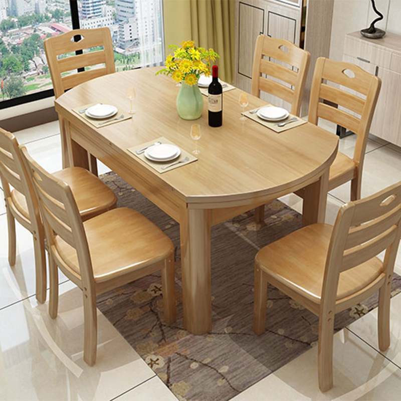 Modern Style Dining Table Rubberwood Base Dinner Table for Dining Room