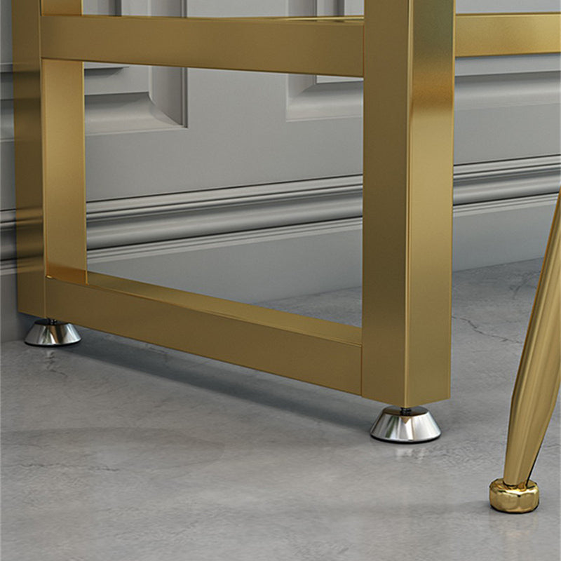 Glam Indoor Bar Dining Table Rectangle Bar Stool Table with Footrest