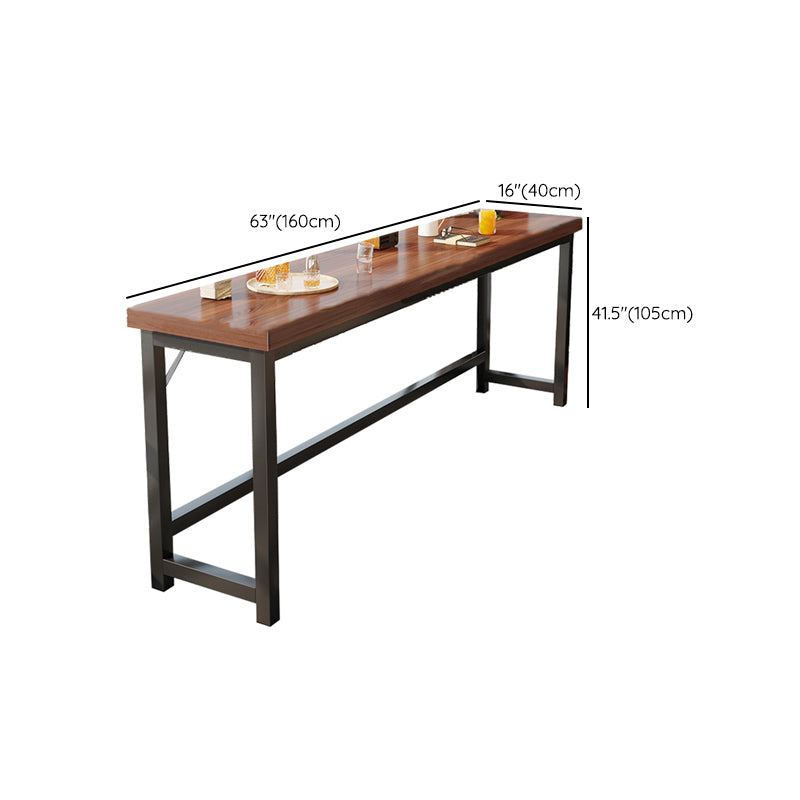 Industrial Indoor Bar Dining Table Metal and Wood Bar Wine Table