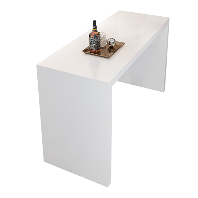 Modern Stone Bar Dining Table Rectangle Bar Table for Small Places