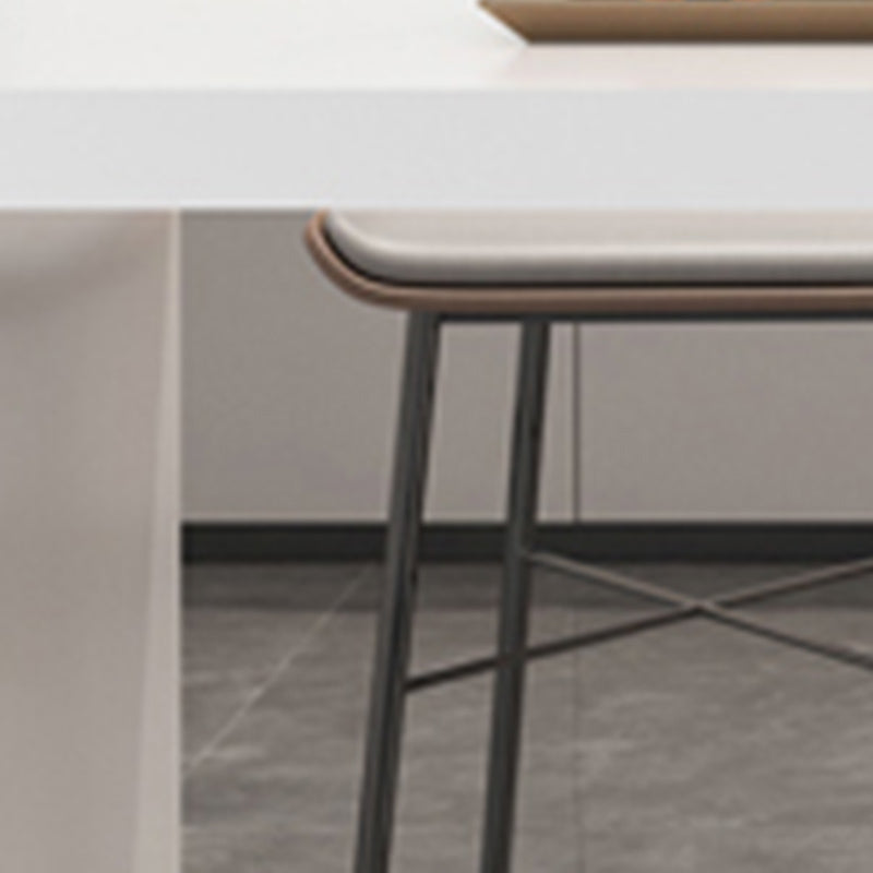 Modern Stone Bar Dining Table Rectangle Bar Table for Small Places