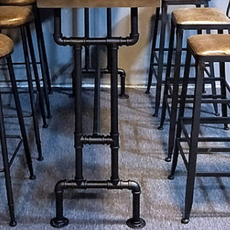 Modern Bar Dining Table Solid Wood Rectangle Bar Table in Brown