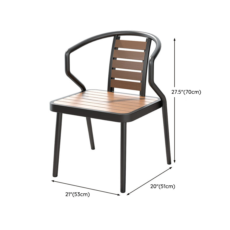 Boho Style 1/3 Pcs Patio Dining Table Set Wood Dining Table Set