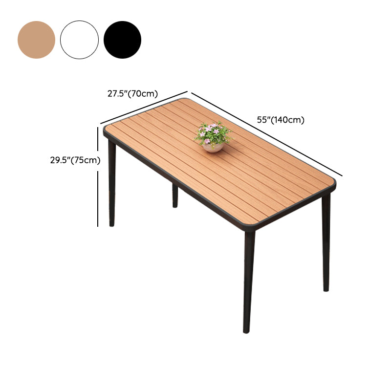 Industrial Wood Patio Dining Table 5/7 Pieces Geometric Dining Set