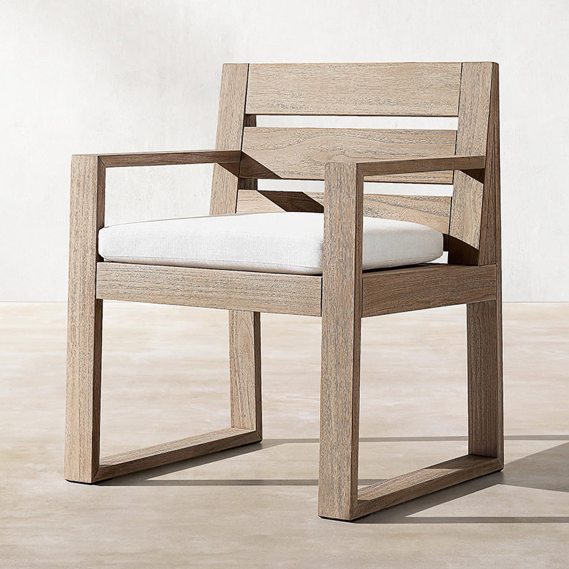 Boho Style 1/9 Pcs Patio Dining Table Set Wood Dining Table Set