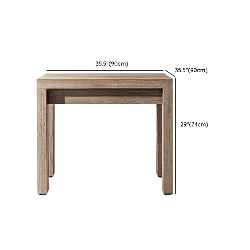 Boho Style 1/9 Pcs Patio Dining Table Set Wood Dining Table Set