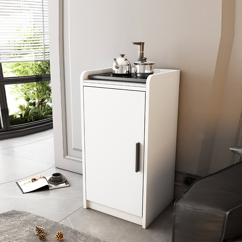 Matte Finish Stone Top Dining Server Kitchen Glam Faux Wood Sideboard