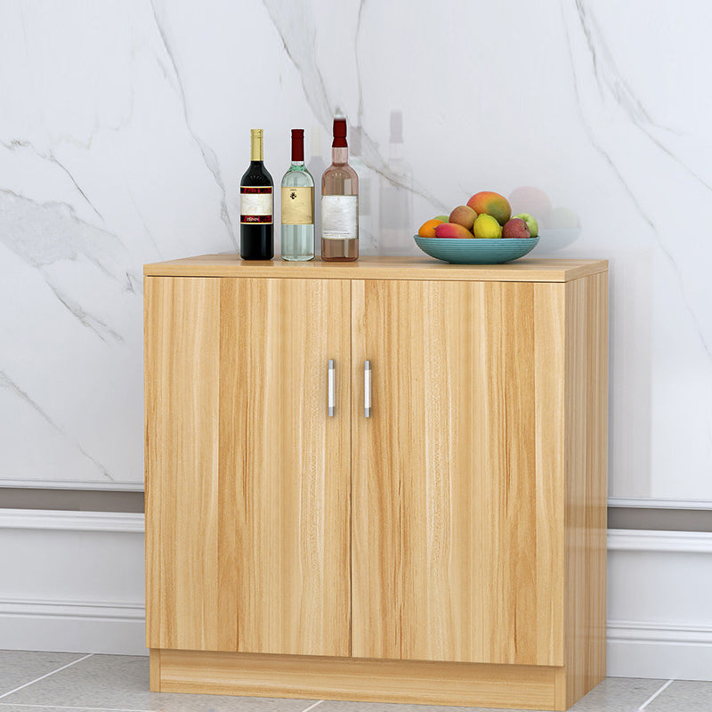 Contemporary Style Sideboard Brown Engineered Wood Server with Adjustable Shelves
