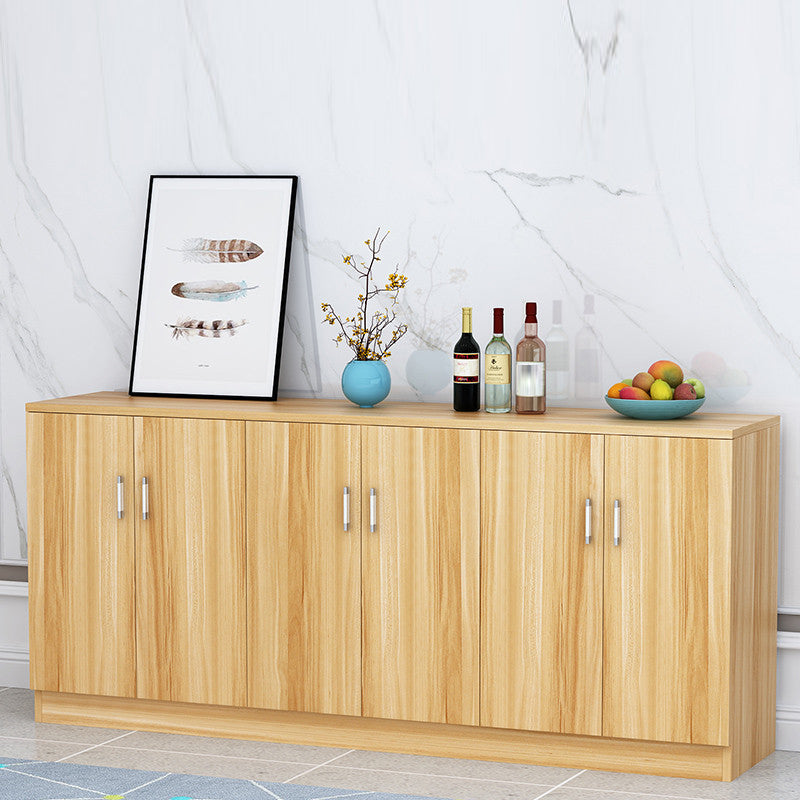 Contemporary Style Sideboard Brown Engineered Wood Server with Adjustable Shelves