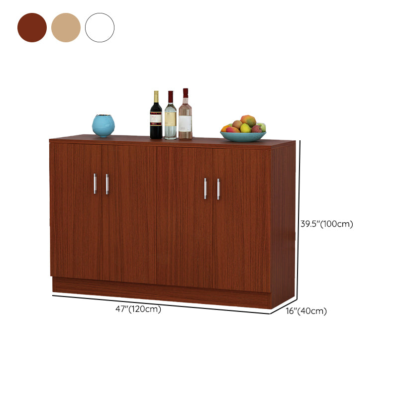 Contemporary Style Sideboard Brown Engineered Wood Server with Adjustable Shelves