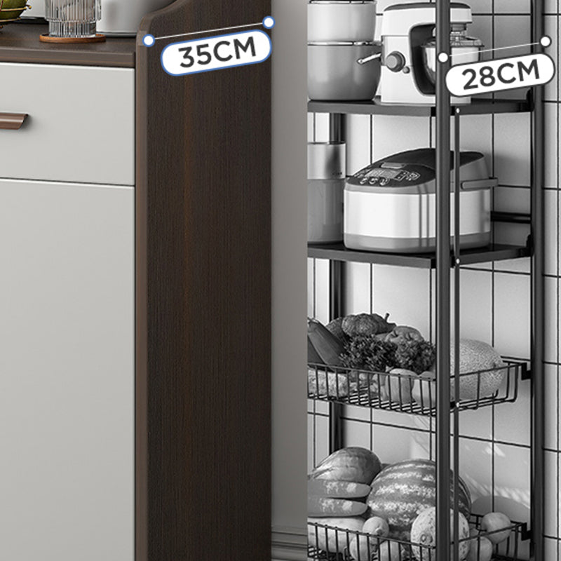 Contemporary Style Server Engineered Wood Dining Server with Drawer and Storage