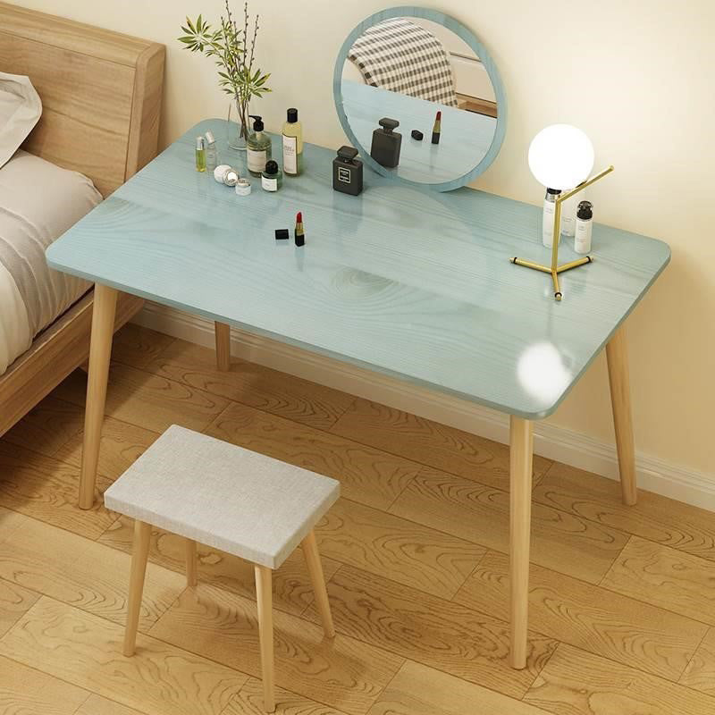 Contemporary Bedroom Makeup Vanity Desk Straight Feet Vanity Dressing Table