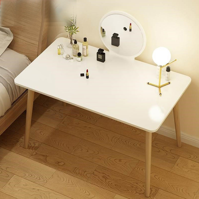Contemporary Bedroom Makeup Vanity Desk Straight Feet Vanity Dressing Table