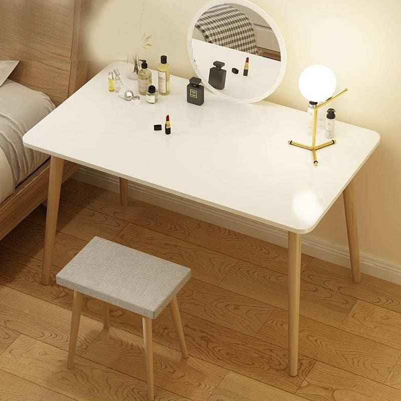Contemporary Bedroom Makeup Vanity Desk Straight Feet Vanity Dressing Table