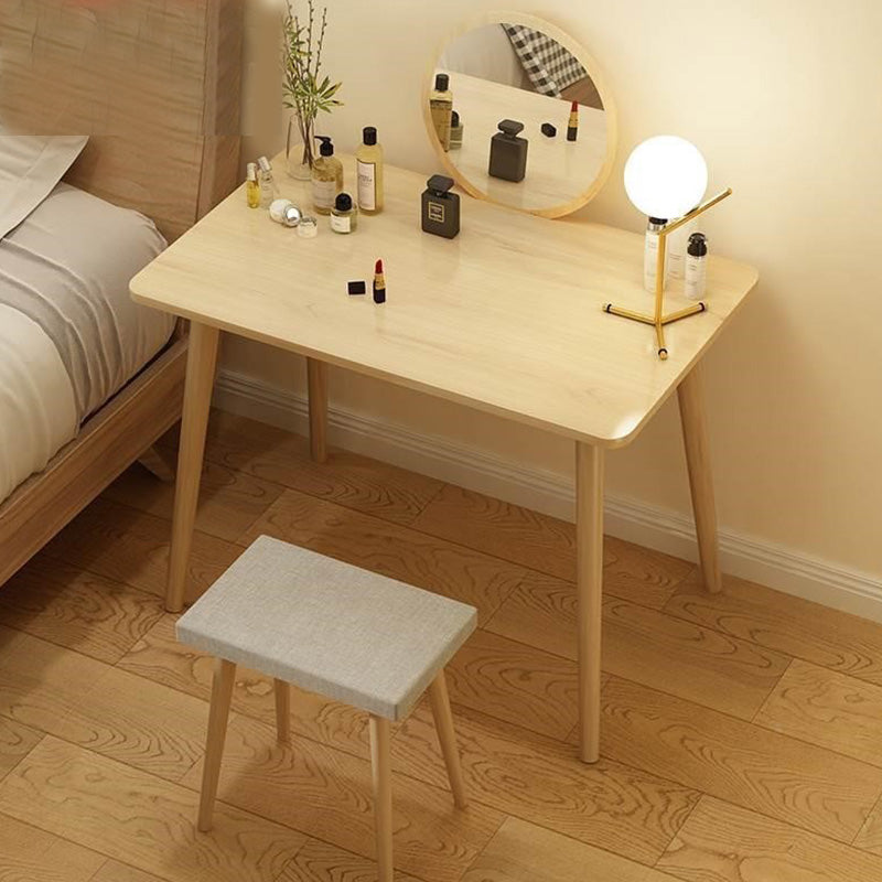 Contemporary Bedroom Makeup Vanity Desk Straight Feet Vanity Dressing Table
