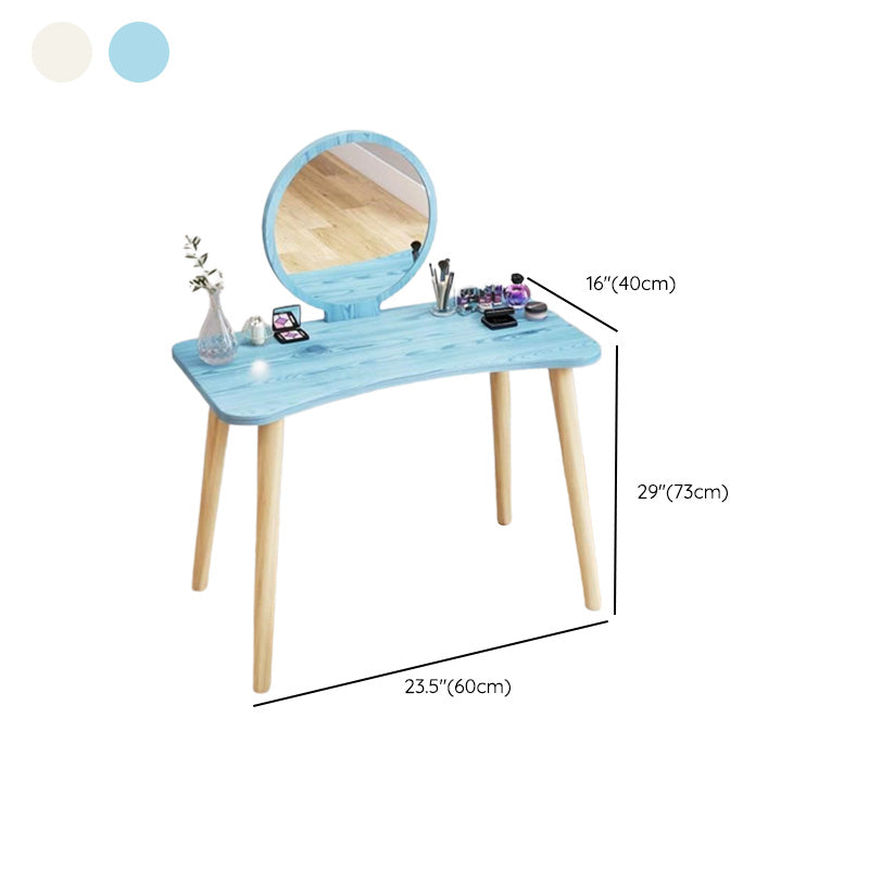 Contemporary Bedroom Makeup Vanity Desk Straight Feet Vanity Dressing Table