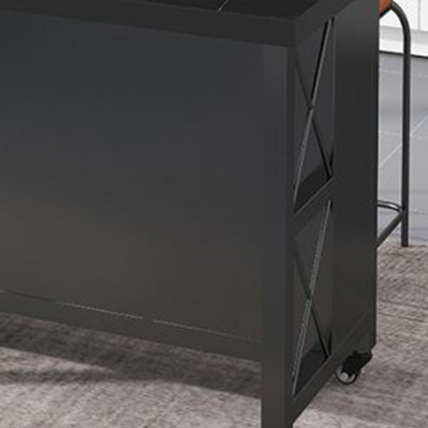 Modern Simple Dining Island Table Marble Prep Table with Drawer