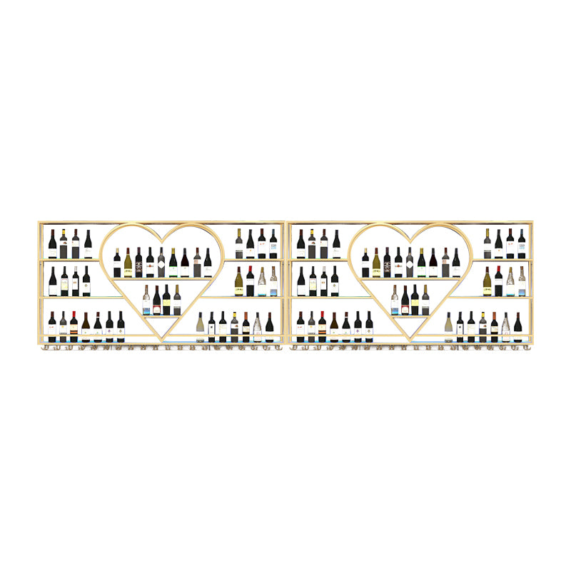 Modern Iron Wine Bottle & Glass Rack Wall Mounted Wine Rack Round