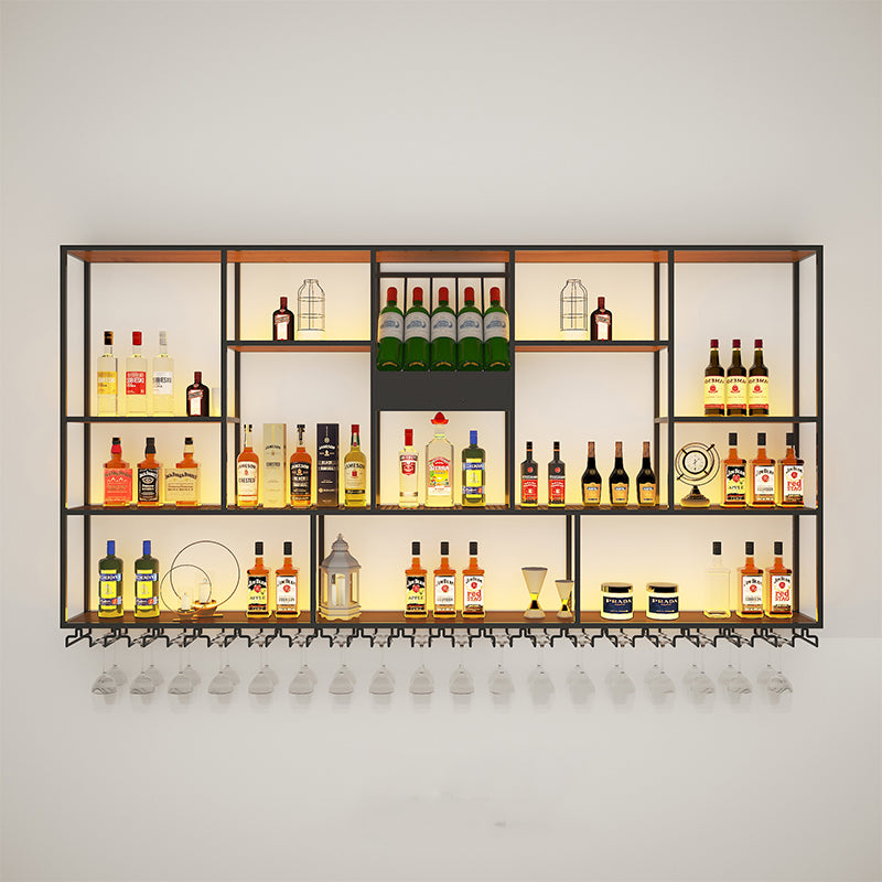 Modern Style Wine Rack Kitchen Metal Wall Mounted Wine Holder Rack