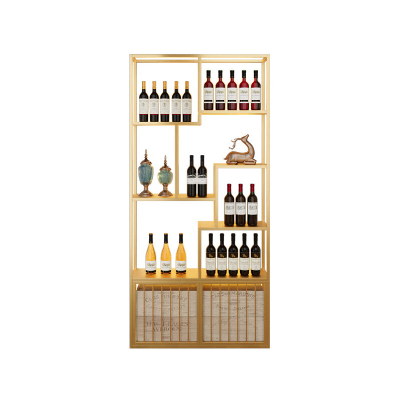 Modern Simple Floor Wine Rack Metal Shelf Wine Holder for Dining Room