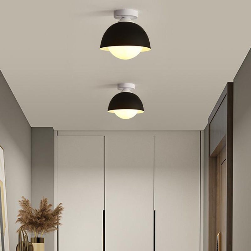 Modern Style Ceiling Light 1-Light Ceiling Mount Light with Glass Shade for Bedroom