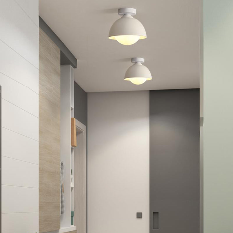 Modern Style Ceiling Light 1-Light Ceiling Mount Light with Glass Shade for Bedroom