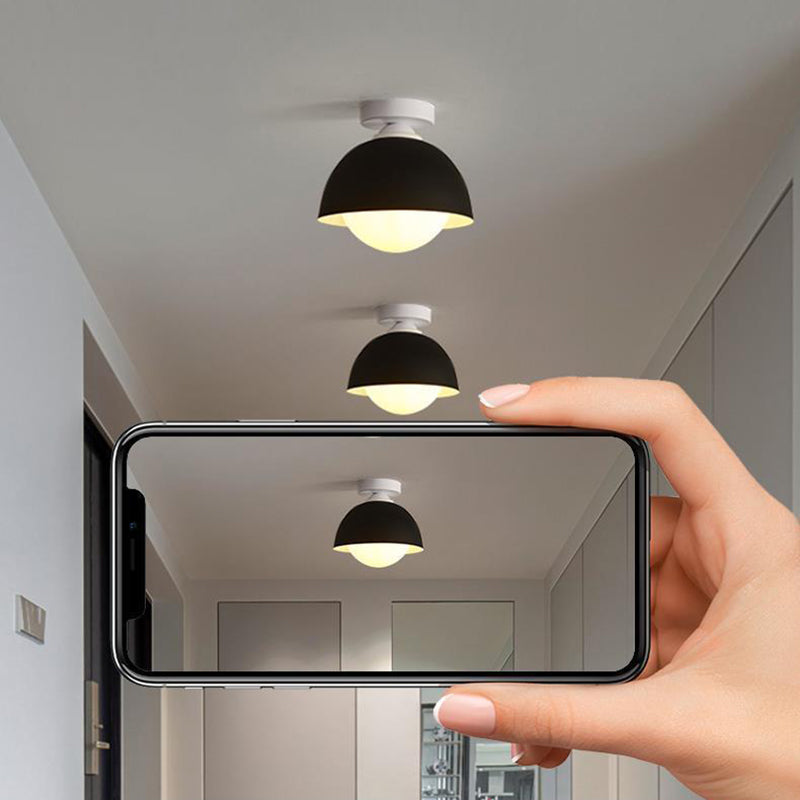 Modern Style Ceiling Light 1-Light Ceiling Mount Light with Glass Shade for Bedroom