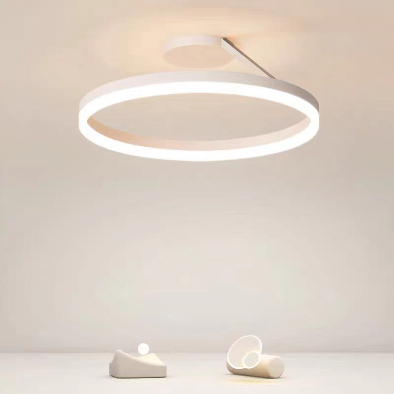 Metal Circular Mount Lighting Simplicity 1 Light Flush Mount Fixture