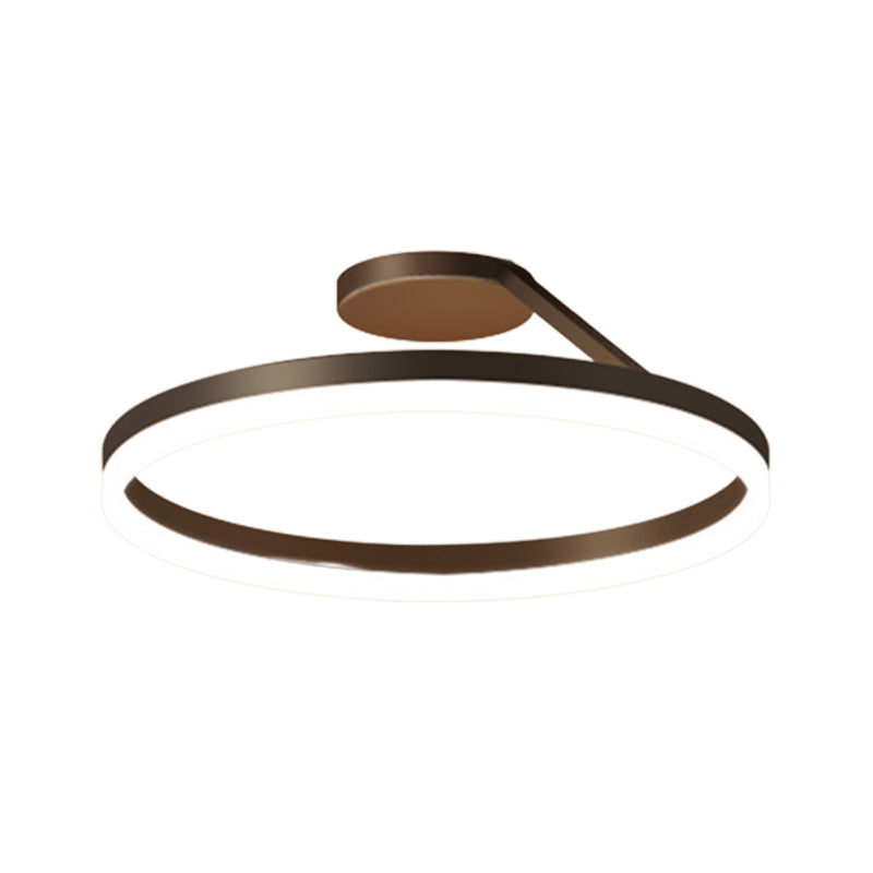 Metal Circular Mount Lighting Simplicity 1 Light Flush Mount Fixture
