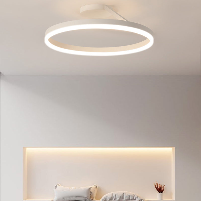 Metal Circular Mount Lighting Simplicity 1 Light Flush Mount Fixture