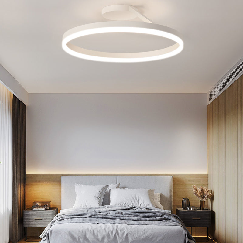 Metal Circular Mount Lighting Simplicity 1 Light Flush Mount Fixture