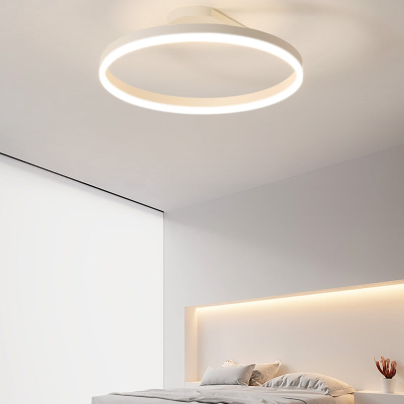 Metal Circular Mount Lighting Simplicity 1 Light Flush Mount Fixture
