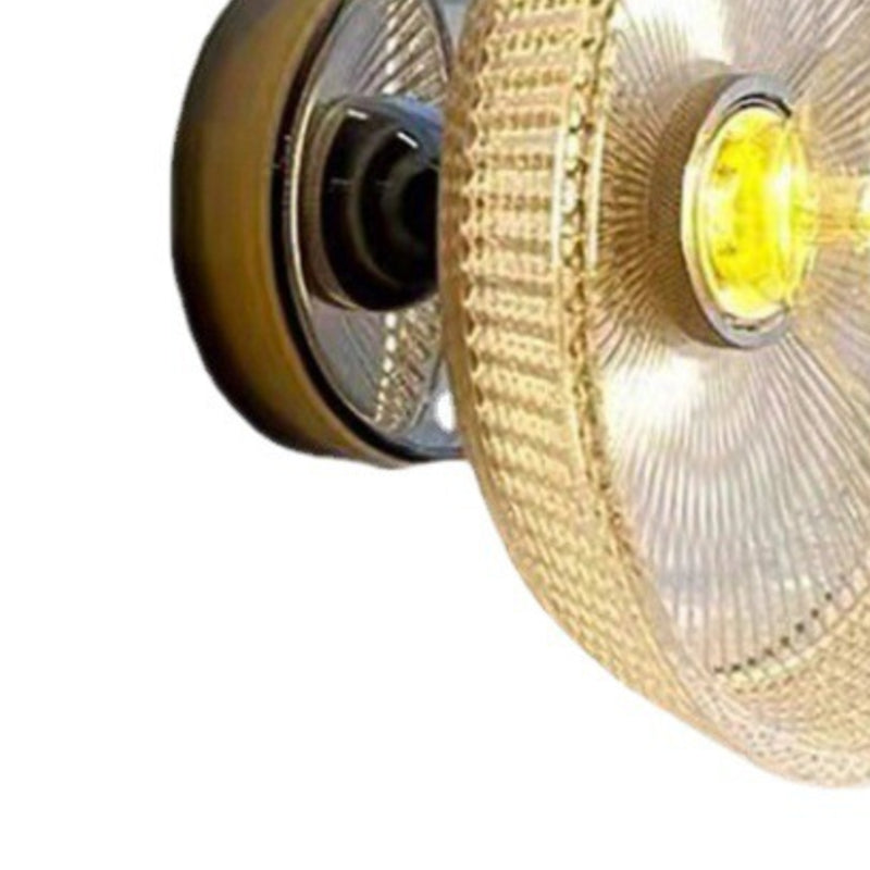 1 Light Round Wall Sconce in Clear & Chrome Glass Modern Wall Fixture