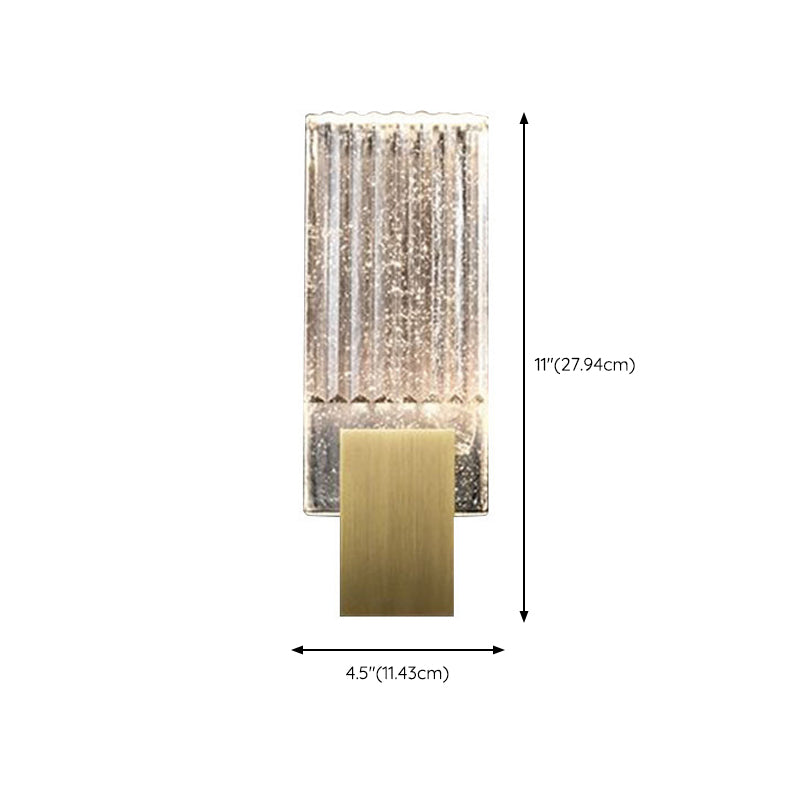 Iron and Crystal Wall Lighting Fixture in Gold LED Post Modern Wall Sconce