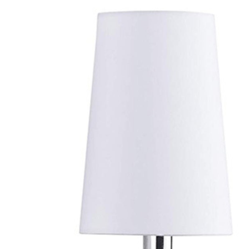 Iron and Fabric Wall Sconce Post Modern 1 - Light Wall Lighting Fixture with White Shade